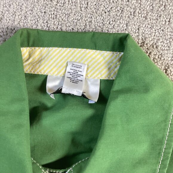 LOFT Green Lightweight Cotton Jacket with Tie Waist Size Medium - Picture 3 of 7